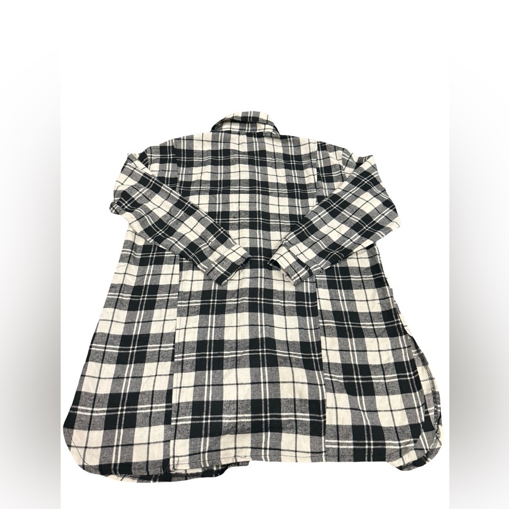 VICI black white plaid flannel button down shirt oversized small NWT - Picture 6 of 11